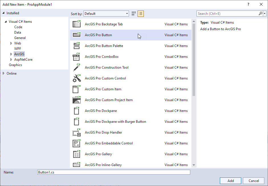 Item template NewButton