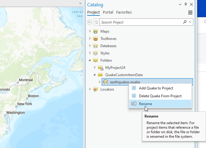 Custom project item Rename Context Menu custom-item5