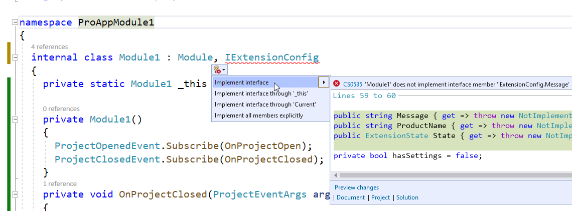 IExtensionConfig implementation IExtensionConfig