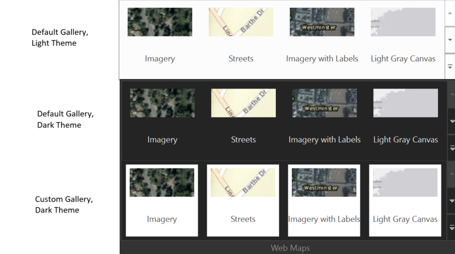Default and Custom Gallery styling custom-gallery